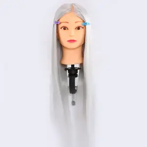 Ustar Cosmetology Mannequin Head Hair Training Synthetic 22" grey
