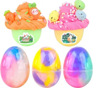 aster Gift Basket Stuffers - 5 Pack Kit of Eggs Filled with Slime and Charms - Prefilled Eggs with Toys Inside Easter Gifts for Toddlers Teens Girls Boys