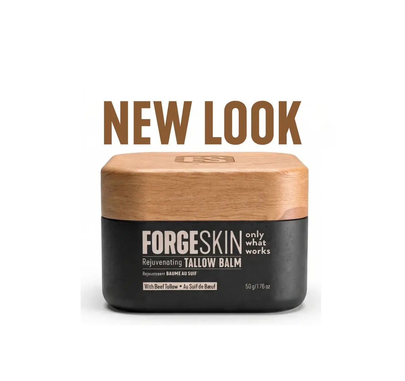FORGE SKIN Wrinkle Defense & Natural Anti-Aging Beef Tallow Moisturizer for Men - Face Balm Skincare Cream for Dry Rough Skin Tallow-Based Mens Face Lotion for Hydration Firmness Wrinkle Repair