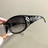 Vintage Punk Style Eyeglasses, Trendy Retro Glasses for Women & Men, Fashion Accessories for Everyday Use & Outdoor Activities, Stylish Beach Eyewear, Punk Design Shades