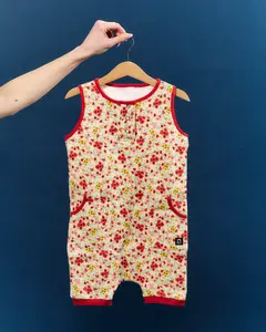 Waffle Rag Romper - Floral Waffle Rag Romper - Floral