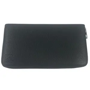 Pre-owned Loewe Leather Small Leather Goods Anagram Wallet Grey W26030988