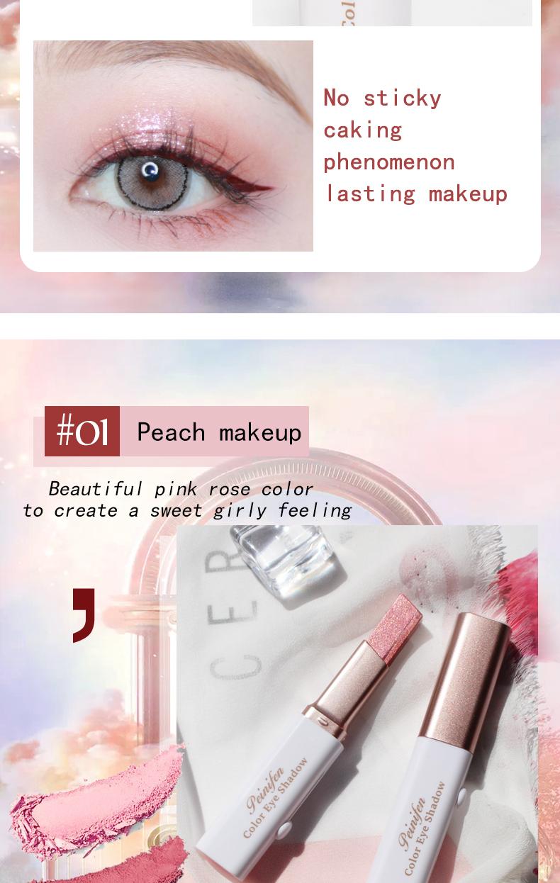 6pcs/set Pearlescent Two-color Eyeshadow Stick - Pearlescent Polarized Design, Waterproof and Smudge-proof, Smooth Application, Long-lasting Smoky Eyeshadow Pen, Suitable for Daily and Party Looks, Glitter Shimmer Eyeshadow
