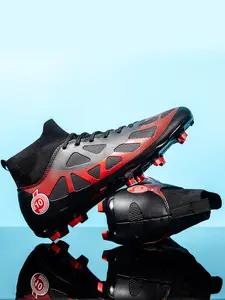 Men's Long Stud Fg/ag Soccer Shoes, Anti-Slip Durable PU Leather Football Boots, Professional Outdoor Training Cleats, Football Field Boots