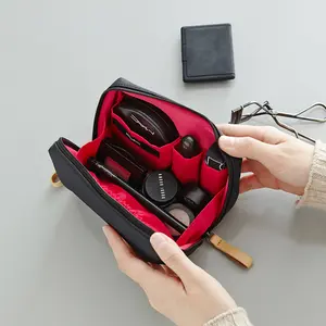 Lipstick Makeup Bag, Mini Small, Compartmentalized, Portable, Women's Organizer, Bag Insert, Compact Storage Pouch, Makeup Bag for Purse, Makeup Pouch Small Cosmetic Bag Mini Portable Handbag for Women and Girls, Handheld Cosmetic Pouch