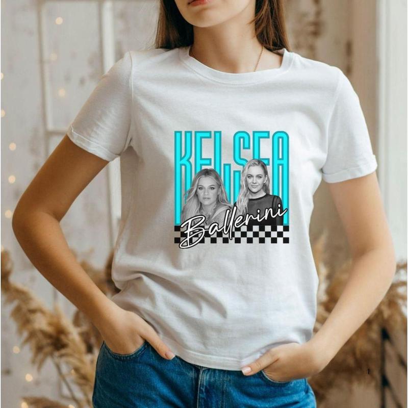 Kelsea country sweatshirt, retro checkered country shirt, popular country western tee, neon shirt, Graphic Shirt, Fun and