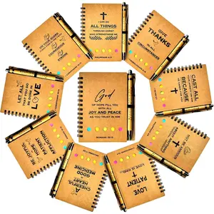 10 Sets Christian Notebooks Bulk Prayer Journals Inspirational Christian Gifts  Notebook with  Verse Pens for Women Men Church Members  Study Groups & Church Families