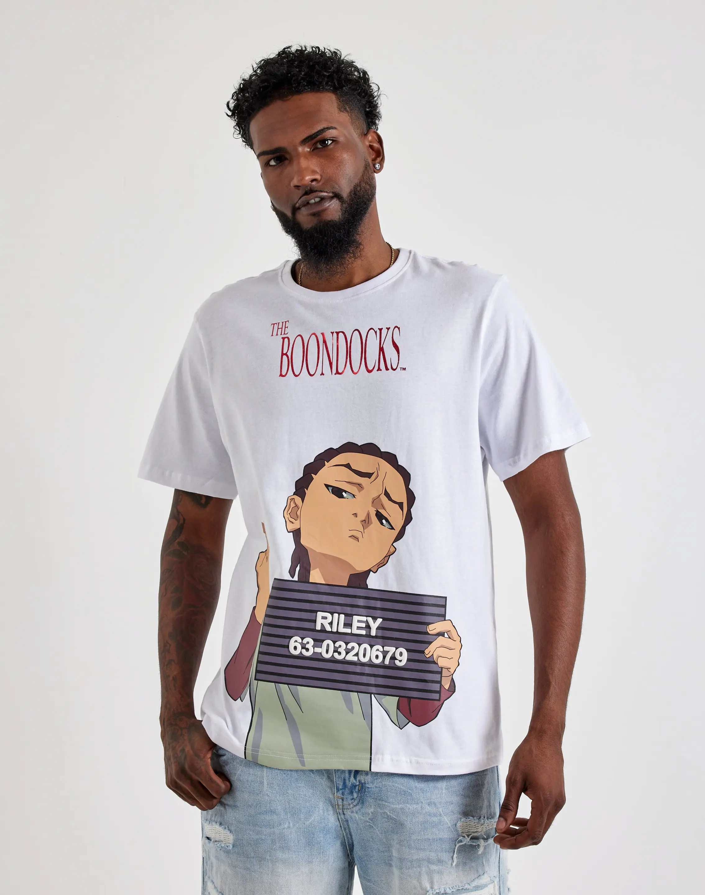 Mens Virtual Threads Boondocks Riley Mugshot Tee