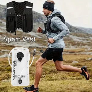 Women-Men Running Vest with 2L Water Bladder, Lightweight & Breathable Design, Reflective Stripes & Functional Pockets, 5L Capacity