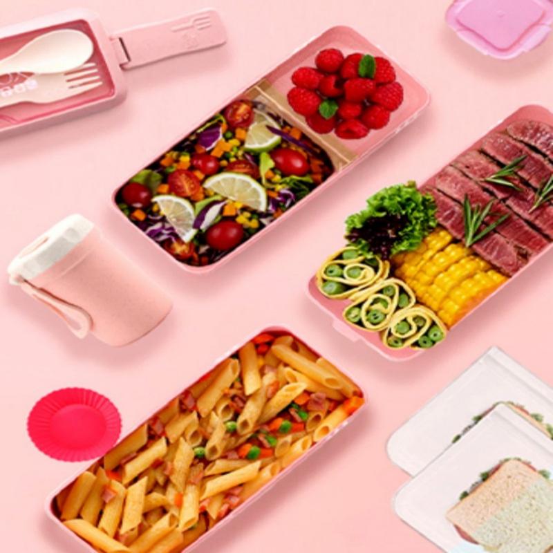 35-Piece Lunch Box Kit Leakproof Bento Lunch Box for Adults Wheat Straw 3-Layer Stackable Lunch Containers with Compartments Eco-Friendly Meal Prep Containers (Pink) Three-Compartment Leak-Proof 35-Piece Lunch Box Kit Leakproof Bento Lunch Box for Adults Wheat Straw 3-Layer Stackable Lunch Containers with Compartments Eco-Friendly Meal Prep Containers (Pink) Three-Compartment Leak-Proof