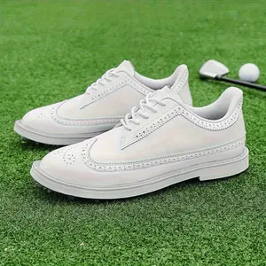 Brand GGOR Men's stylish golf shoes, low-top versatile design, trendy casual sneakers, durable thick-soled athletic footwear suitable for outdoor sports and daily wear