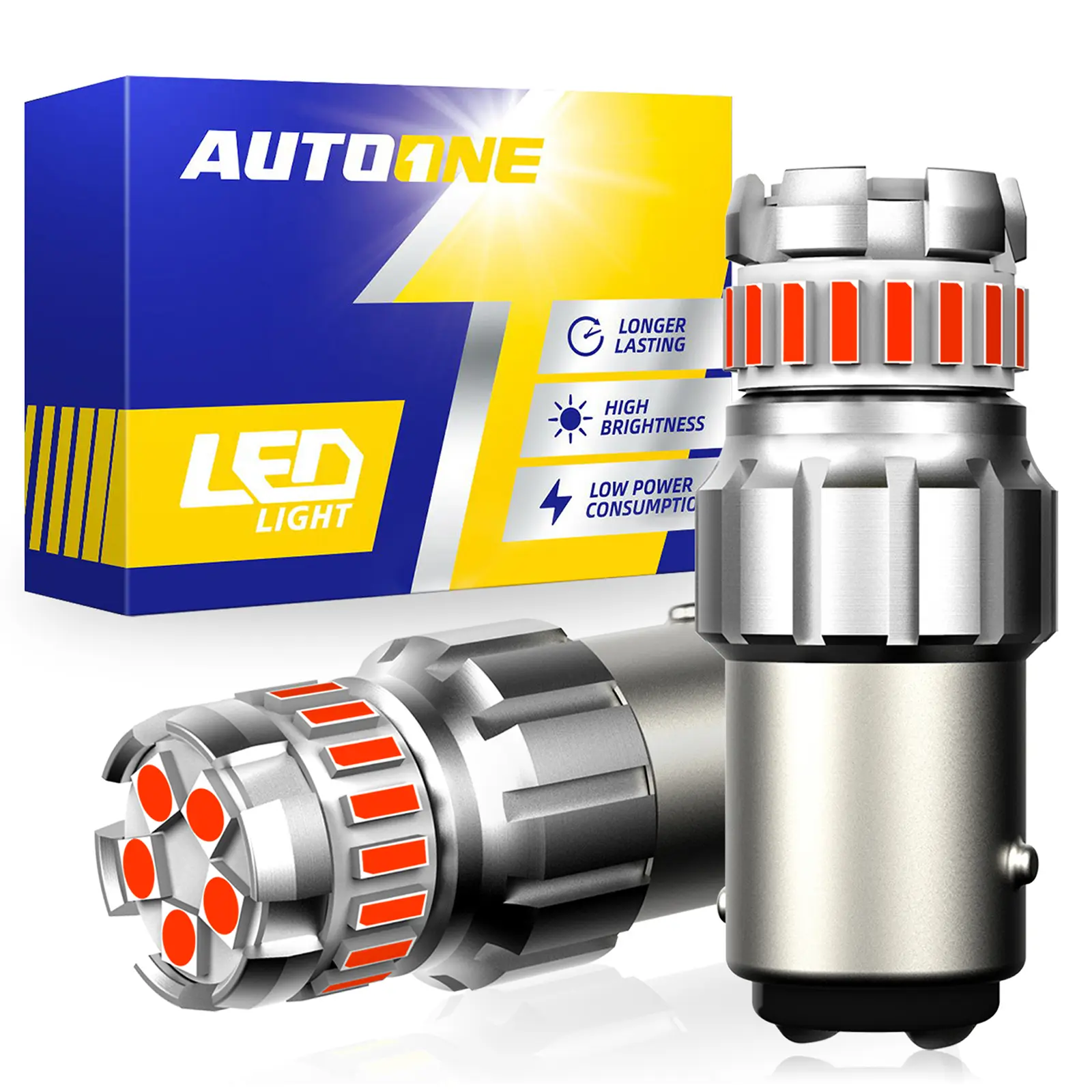 AUTOONE 1157 LED Bulb Red for Brake Lights & Tail Lights, 300% Brighter, Canbus Ready, Waterproof, Dual Brightness, 1157 2057 2357 7528 BAY15D Sockets, Pack of 2 summervibes Led Headlights Bulbs Led Headlight Kit