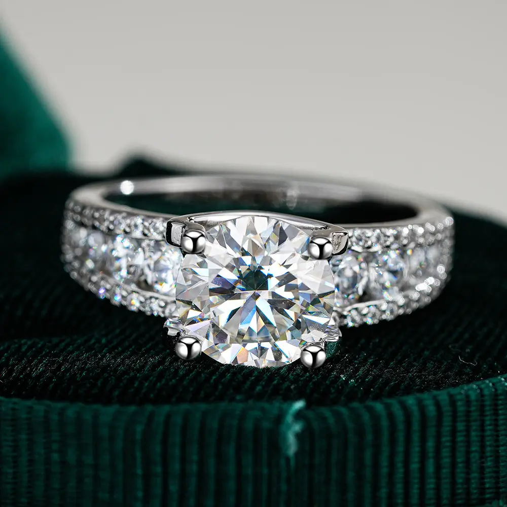 [EVA Jewelry] Chucky Ring 925 Sterling Silver Synethic Moissanite Ring