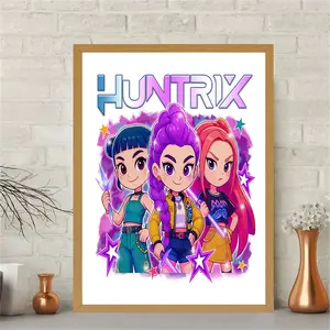 Frameless Huntress Group Fashion Art Poster Artwork, Unframed Cool Wall Art, Trendy Wall Decor Painting, Suitable for Living Room Bedroom, Modern Home Aesthetic