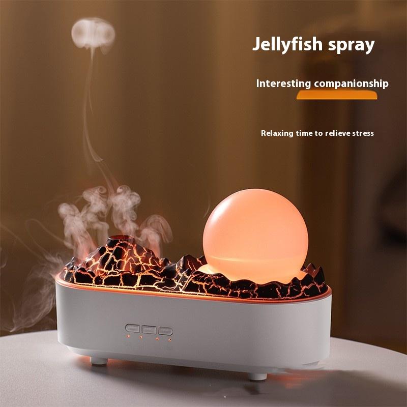 Crystal Ball Volcano Diffuser - Orb Design Ultrasonic Aromatherapy Humidifier with Jellyfish Spray