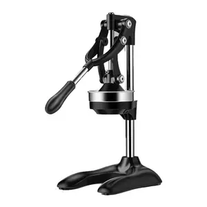 Silent Manual Juicer Press - Effortless Citrus & Pomegranate Squeezer with Ergonomic Grip | Durable, Easy Clean, Compact Design for Home, Commercial & Travel Use fresh orange juice vegetable aluminum press juicer more compact easy Stainless Steel black