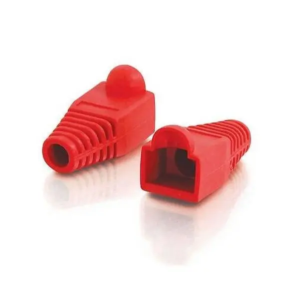 100 Pcs LOT Red CAT5 CAT5E CAT6 RJ45 Plug Connector End Boot Cap Snagless