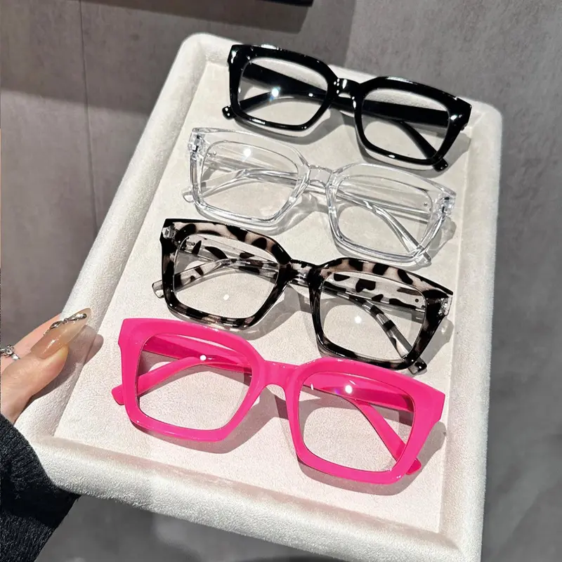 Women's Fashionable Leopard Pattern Eyeglasses, Trendy Casual Eyeglasses for Everyday Use, Fashion Accessories for Outdoor Activities, Stylish Square Frames, High Quality Eyewear, Square Glasses Set
