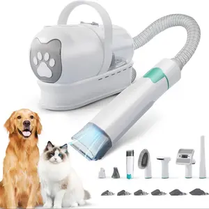 7 in 1 Pet Grooming Kit, Pet Hair Removal Vacuum Cleaner with 3-speed Suction, Pet Grooming Tool for Dogs & Cats