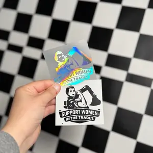 Support Women In The Trades Vinyl Decal - Customizable Color Option for Personalized Name Decals on Various Surfaces