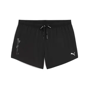 PUMA Womens Run Knit 3 Inch Split Athletic Shorts Casual Bottoms Casual - Black