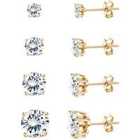 18K Gold Plated - Round CZ