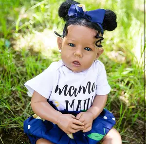 ZaysReborns Realistic Vinyl 18" African American Reborn Doll with Birth Certificates, Baby Bottles, Clothing, and Diapers