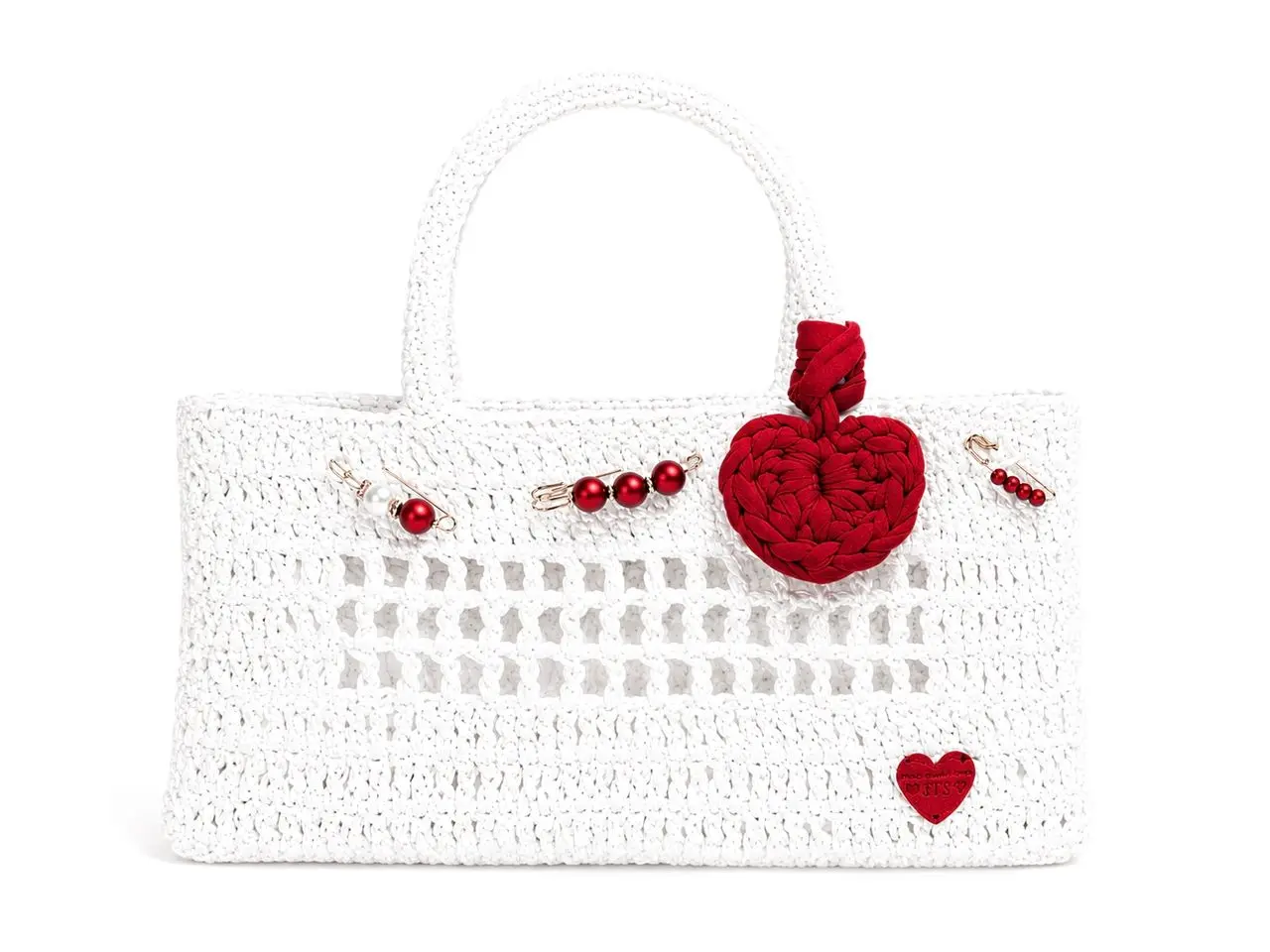 RAF white  Raffia Handbag | Handmade in Italy & Mexico