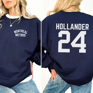 Montreal Metros Sweatshirt, Hollander 24 Hoodie, Hockey Romance Fan Gift, Sports Romance Tee, Bookish Reader Hoodie, Shane Hollander Top