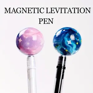 [Floating Space Pen] Magnetic Floating Pen with 360° Rotating Base - 1pc Space-Themed Design, Smooth Ink Flow, Ergonomic Grip, Durable Plastic - Ideal for Office, School