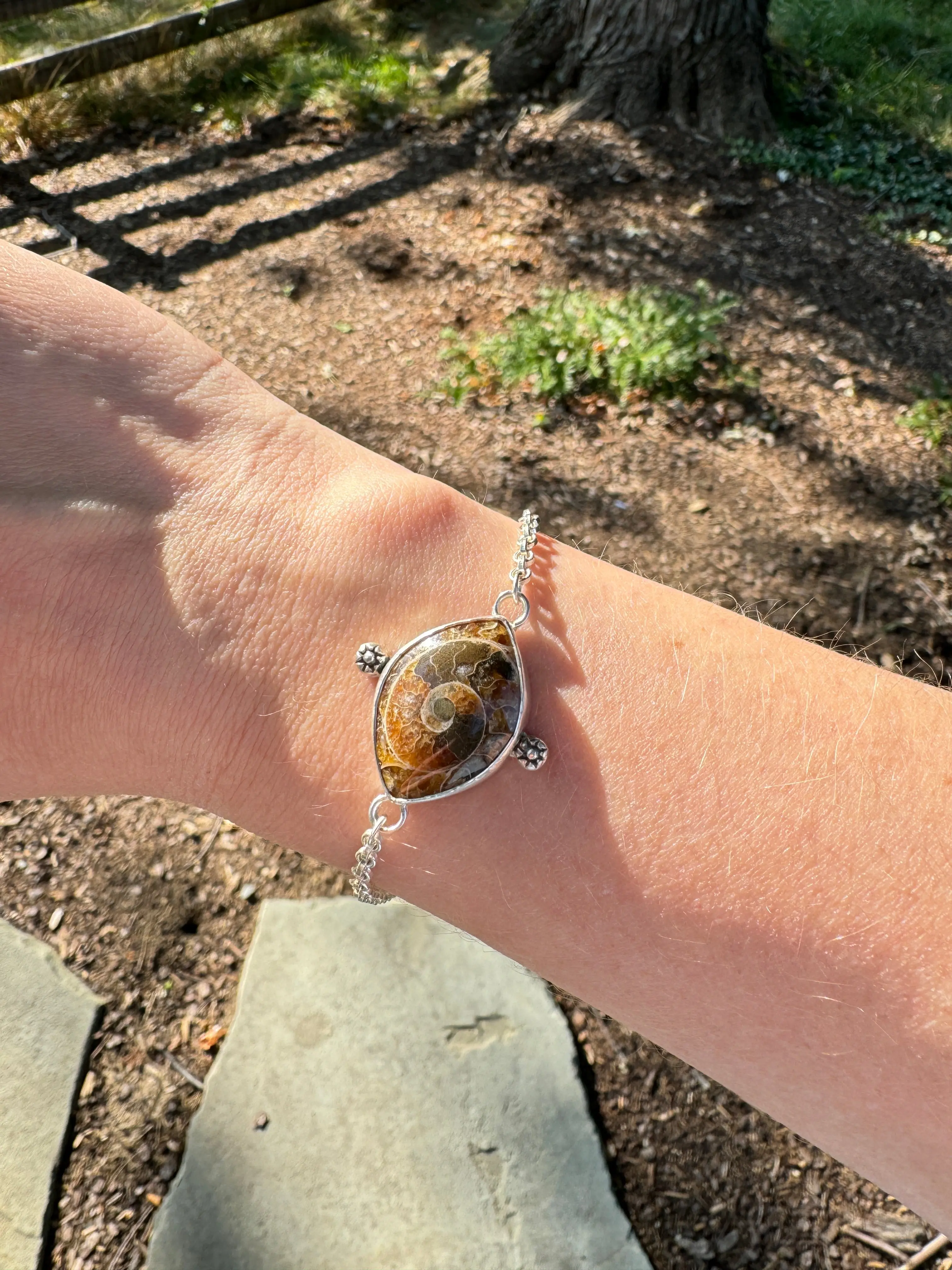 Ammonite Fossil Bracelet