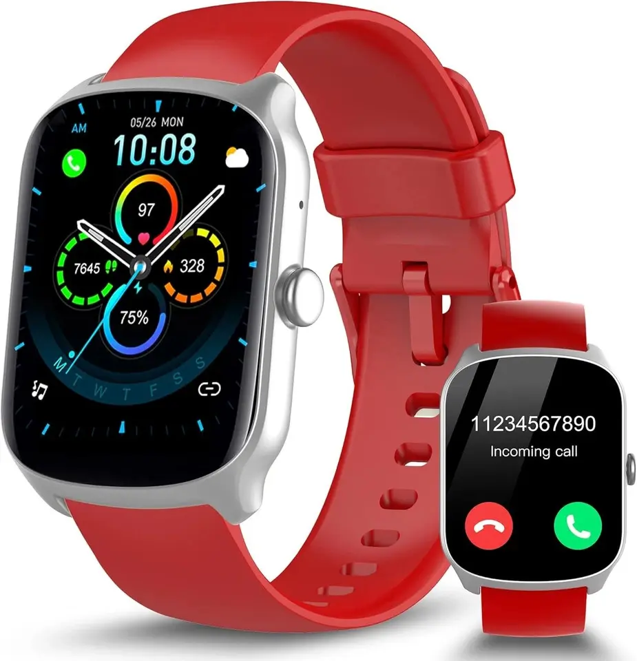 Smart Watch for Men Women, 1.95'' HD Curved Screen Smartwatch(Answer/Make Call), Fitness Tracker with 112 Sport Modes, IP68 Waterproof Fitness Watch with Heart Rate/Sleep Monitor/Pedometer/Calories