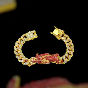 Gold Plated Grim Reaper Bangle, Cubic Zirconia Stones, 8-Inch Fashion Costume Jewelry Bracelet for Men, Women, Gold Plated Bangle