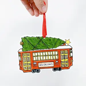 Christmas Streetcar Ornament