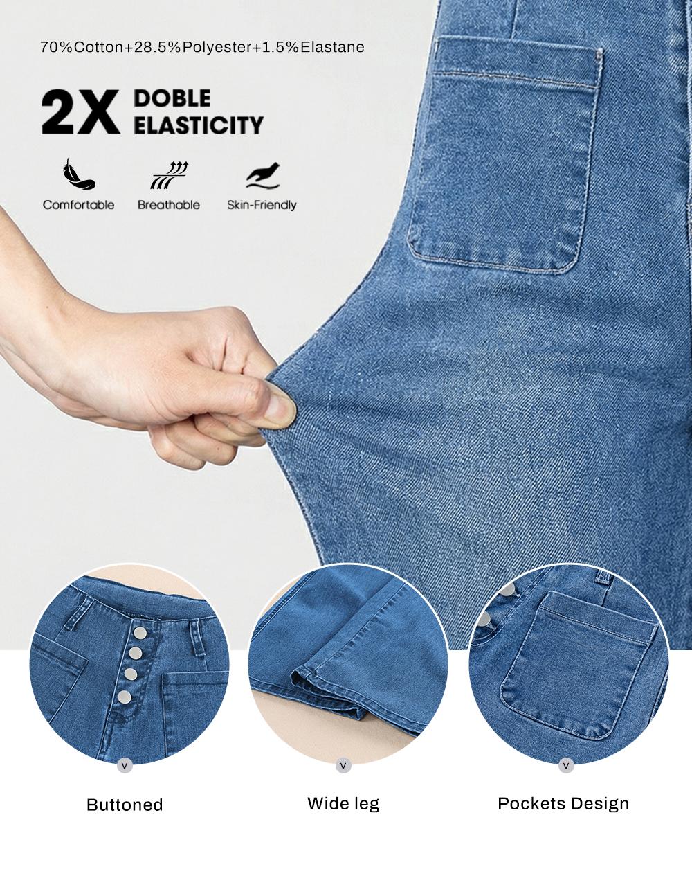 Sidefeel Women's Wide Leg Jeans High Waisted Zimbaplatinum Stretchy Straight Leg Jeans Buttoned Loose Denim Pants with Pocket Sidefeel Women's Wide Leg Jeans High Waisted Zimbaplatinum Stretchy Straight Leg Jeans Buttoned Loose Denim Pants with Pocket