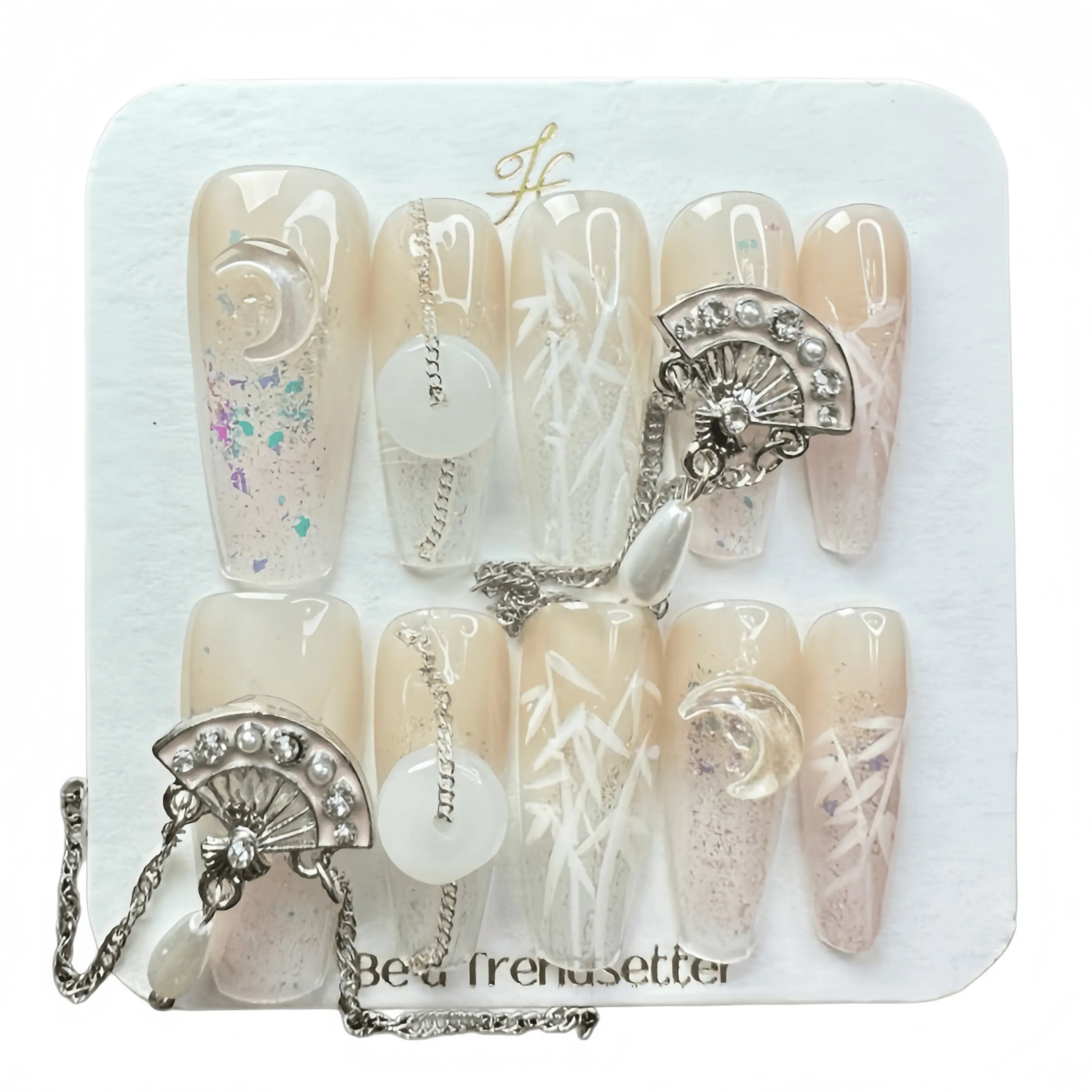 Y71Handmade Press-On Nails Acrylic Nail Set | acrylic press-on| fake nails | high quality 10 pcs|reusable nails|nail art|nail charm | Salon-Quality, Long-Lastinghigh qualityHoliday Nail Art for Everyday Wear or Gift