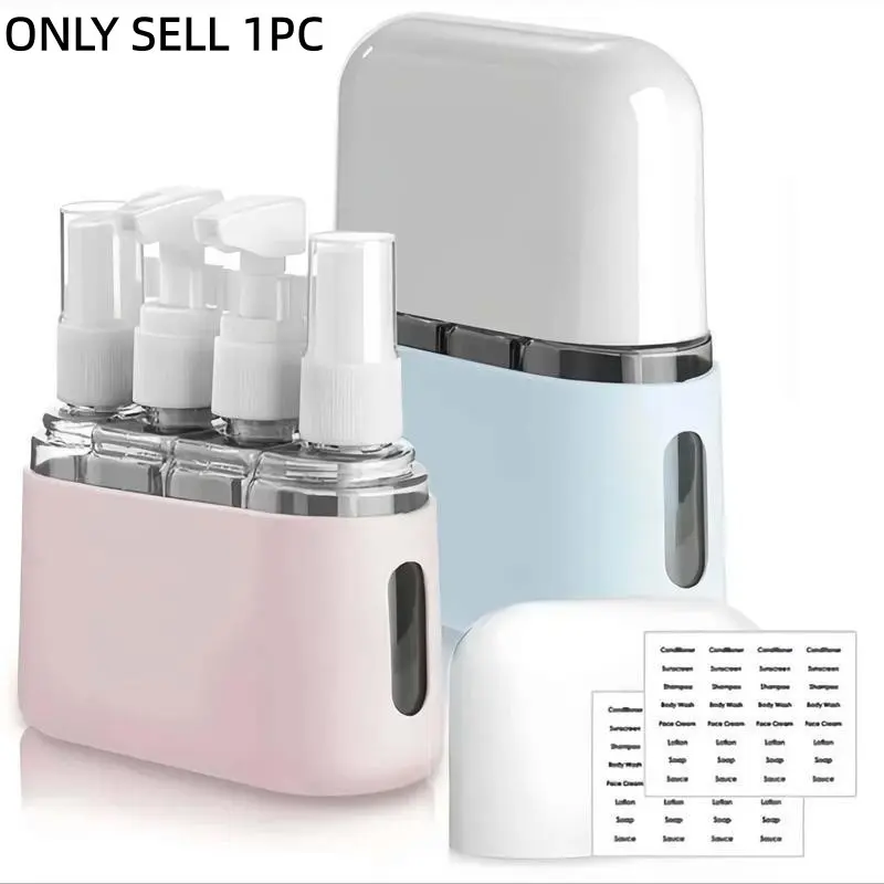 Travel Bottle Set, 1 Set Compact and Portable Leak Proof Container for Toiletries with Labels, TSA Approved Airplane Accessories Kits for Liquid, Home Organizers for Travel, Luggage Organizers, Makeup, Cosmetic, Makeup Box, Cosmetics Storage Bottles