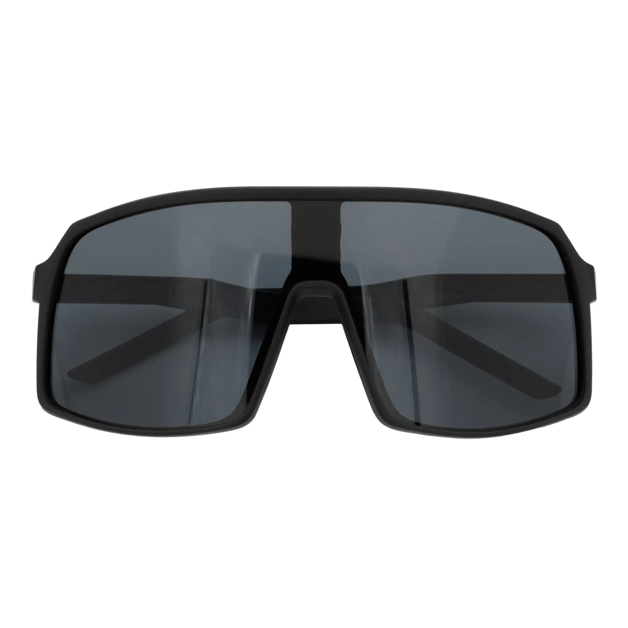 Morspecs Sentry Large Shield Sports Sunglasses - Matte Black PC Frame, Single Lens, Thin Arms, Pinned Hinges, Dark Smoke Lens, Lightweight UV400 Outdoor Protection for Medium to Large Head Width