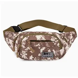 Canvas Waist Bag with Four Zippers - Adjustable Shoulder Strap, Multi-Layer for Running, Fitness, Outdoor Sports, and Travel, Casual Phone and Coin Purse, Casual Waist Bag | Adjustable Strap Bag | Polyester Lined Bag, Crossbody Bag
