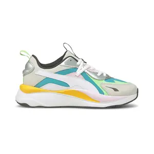 PUMA Womens Rs-Curve Aura Lace Up Sneakers Shoes Casual - Blue, Silver, White