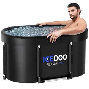 129 Gal XL Ice Bath Tub, , Aluminum Alloy Support, Cold Plunge for Athletes, Outdoor Use- Ideal for Recovery