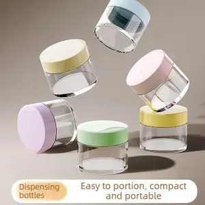 4PCS Colored Face Cream Travel-Sized Portable Bottles for Eye Cream Foundation Skincare & Cosmetics Samples Easy to Portion Compact and Portable
