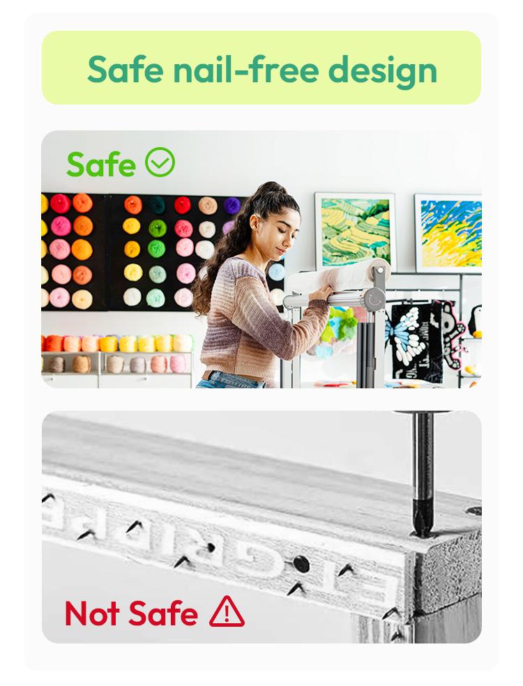 Clawlab H1 Tufting Kit — All in One Rug Tufting Machine, Beginner Kit, Starter Kit with 550g Ultra-Light Machine, Quiet Motor DIY Rug Tufting for Home Lightweight Electric Rug Beginner Machine for Starter, No-Nail Frame, Yarn & Cloth | DIY Home Decor