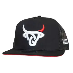 Lost Calf Unisex Buck Flat Black Mesh Back Snapback Hats