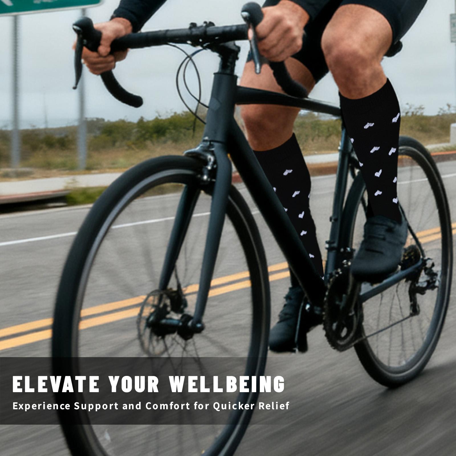 6 Pairs Calf Compression Socks for Women & Men – Power-Stride Calf Socks with Bold Patterned & Dots Design, Calf-Length Athletic Fit, Sweat-Fighting Breathable Comfort, Fierce On-Point Look for Running, Gym & Active Days Pastel