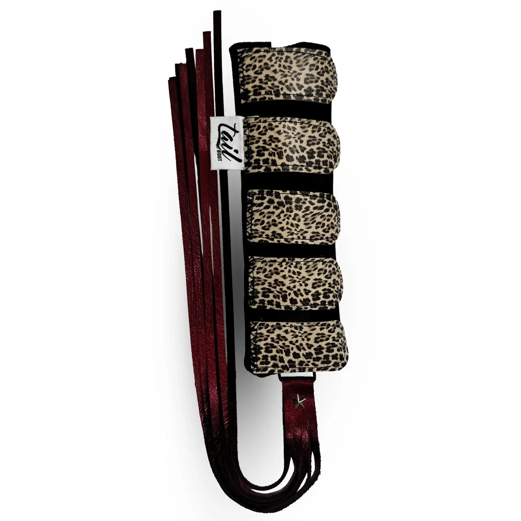 The Tail Boot Boujee Boot- Cheetah with Metallic Wine Swisher