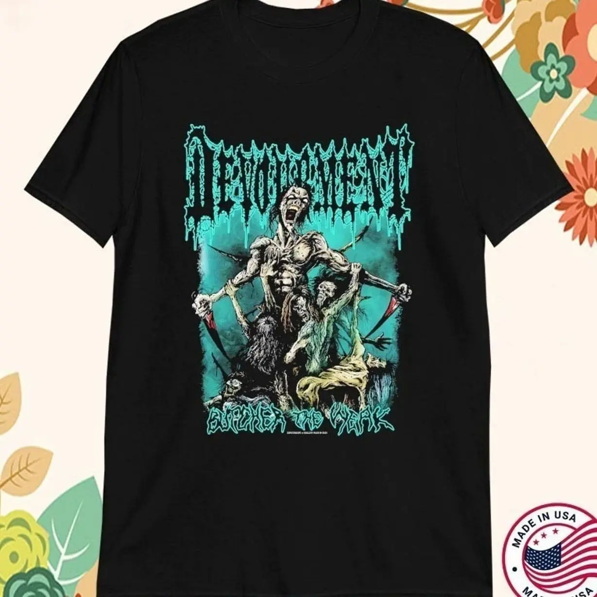 Devourment Band Butcher The Weak Short Sleeve Cotton Black T Shirt S-5XL BT592 2
