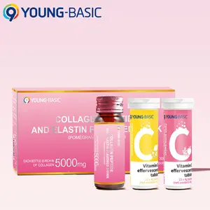9 Young-Basic Collagen Liquid Drink 5000mg Plus Vitamin C Bundle Collagen Peptide & Vitamin Supplement - Reduces Wrinkles, Improves Sleep - Healthcare Beauty Colagen Dietary Fitness