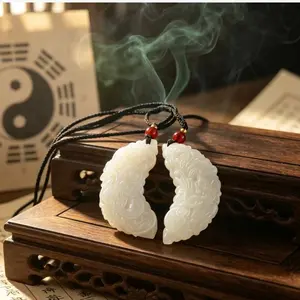 Taoist Harmony Love Bond Jade Pendant - Protection for Couples