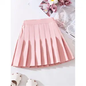 [Classic |               Preppy] Sweet Preppy Classic Pleated Skirt With Safety Shorts |               Solid Skirt For Spring Summer Fall Party Performance